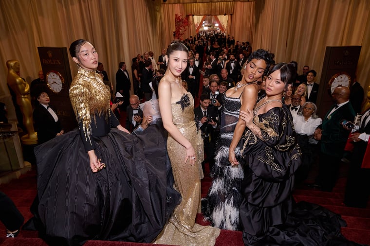 Academy Awards Audrey Nuna, EJAE, Teyana Taylor and Red Ami arrive on the red carpet of the 98th Oscars at the Dolby Theatre at Ovation Hollywood