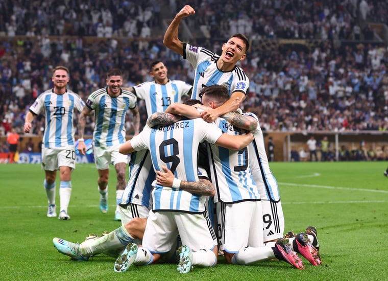 Angel Di Maria of Argentina celebrates scoring goal during the FIFA World Cup 2022 imago1020523759h
