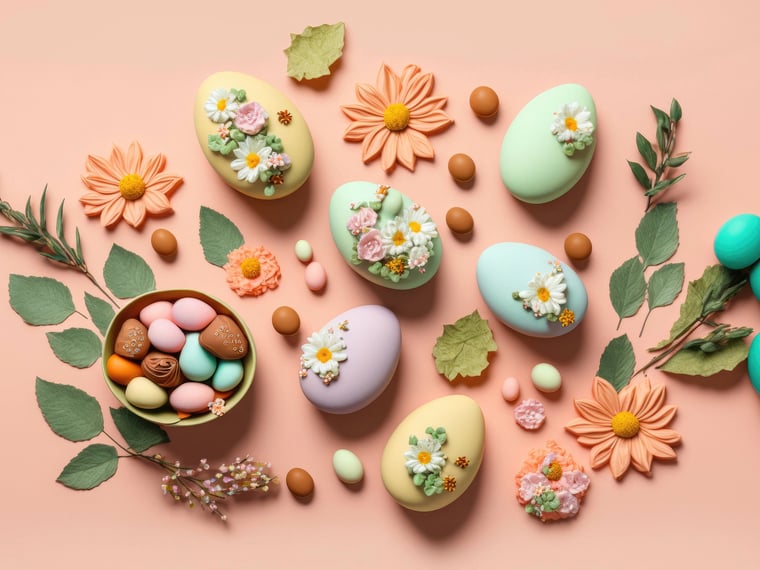 Easter eggs ai decorated