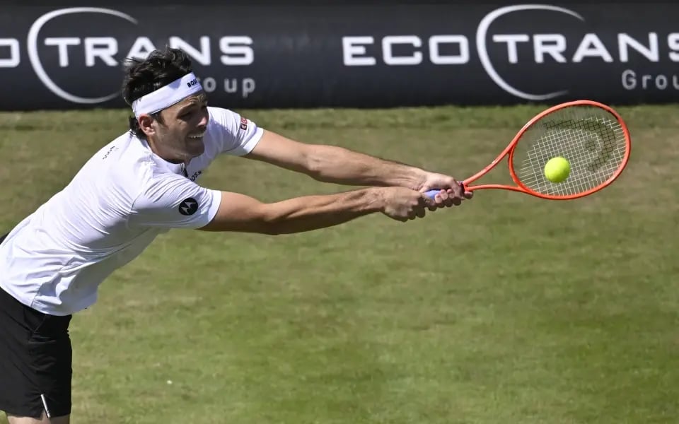 Taylor Fritz (USA) Aktion Tennis Herren BOSS Open ATP