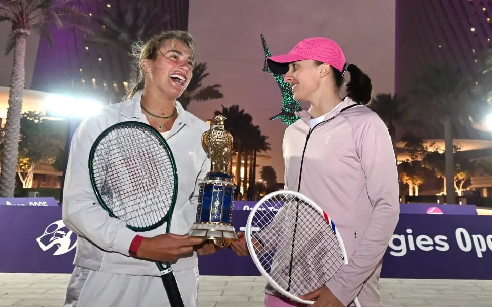Qatar TotalEnergies Open 2025 Aryna Sabalenka (BLR), Iga Swiatek ( POL)