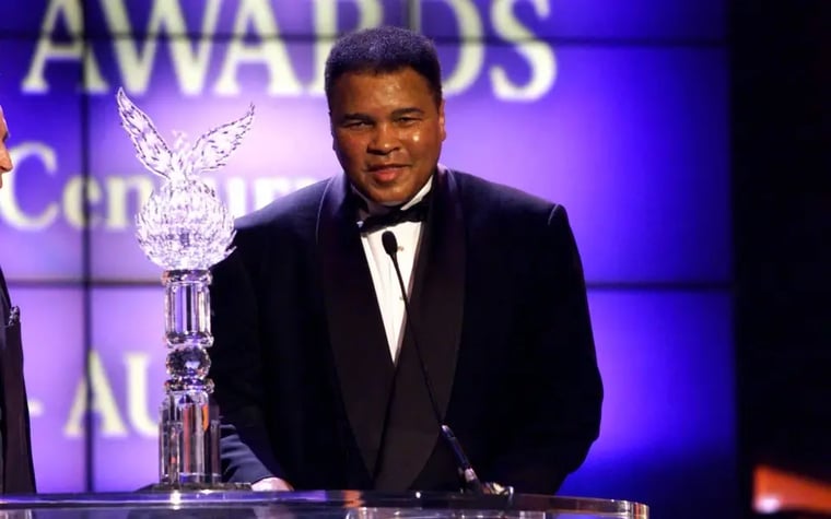 Muhammad Ali awarded “Combat Sports Athlete of the Century” and honored with a crystal trophy