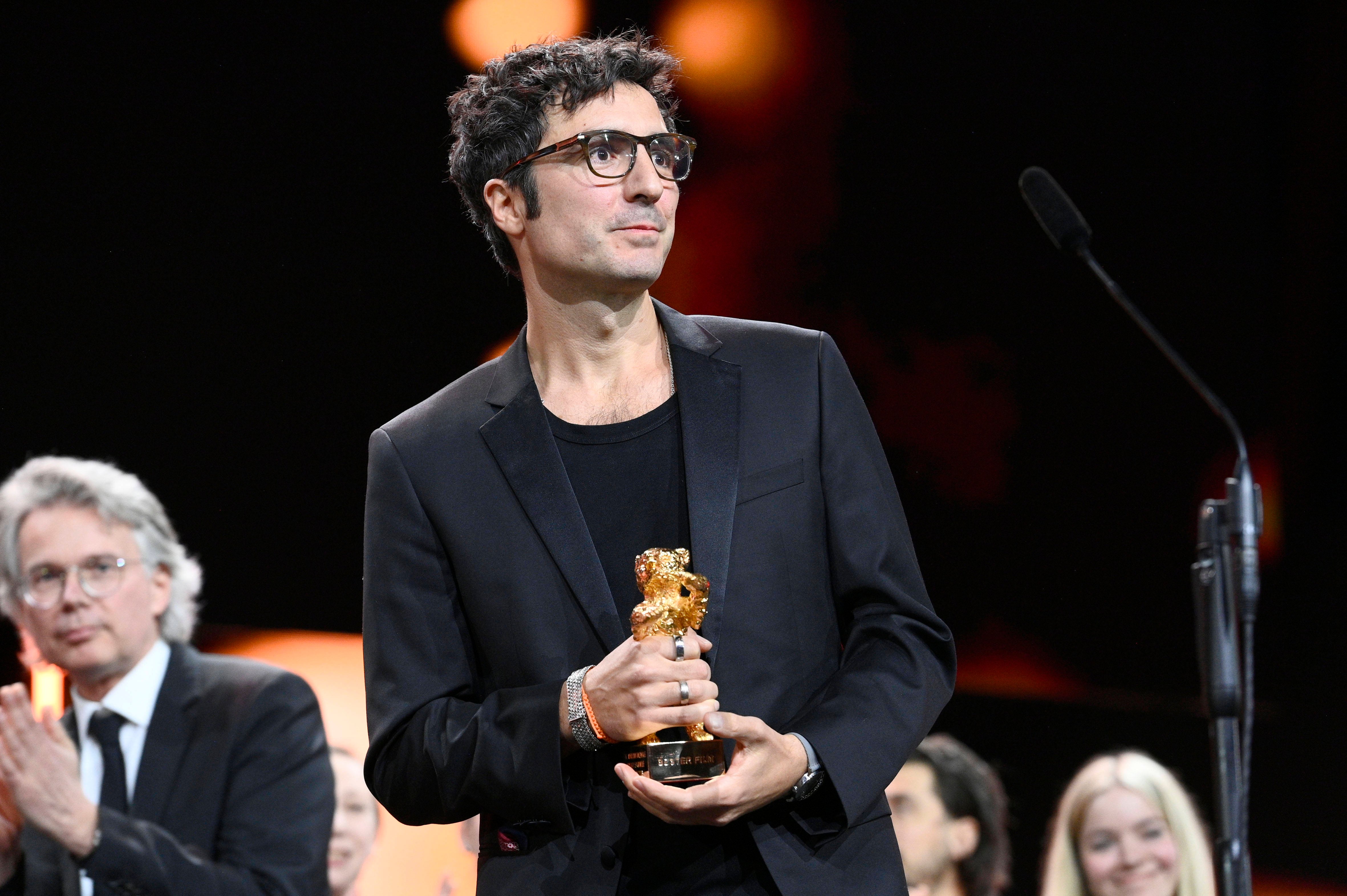 Ilker Catak with the Golden Bear for Best Film Yellow Letters, at the Closing Ceremony with Award Ceremony at the Berlinale 2026, 76 Berlin International Film Festival in the Berlinale Palast Berlin