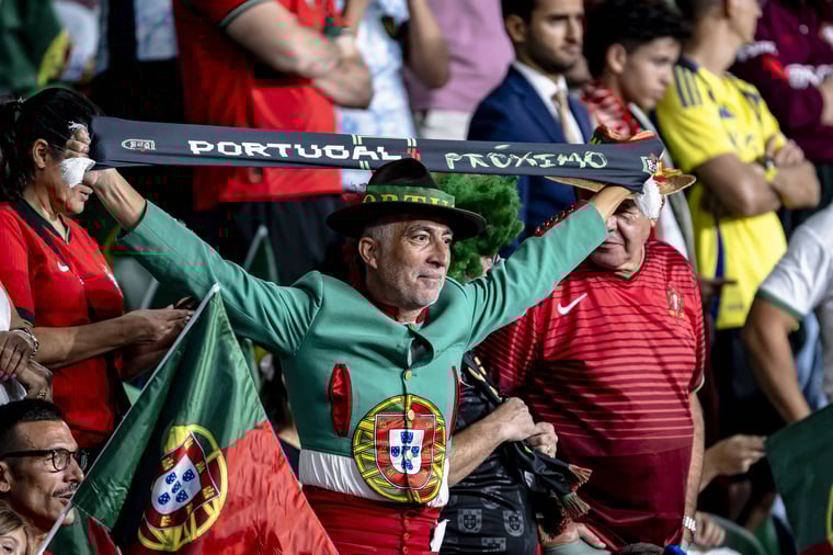 Portugal Fan at the FIFA World Cup Portugal vs Hungary