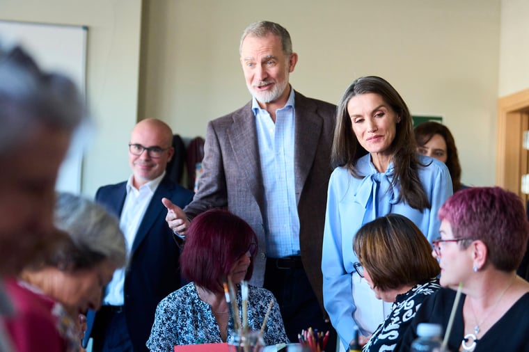 Spanish Royals visit to the Jose Maria de Llanos Foundation King Felipe VI of Spain