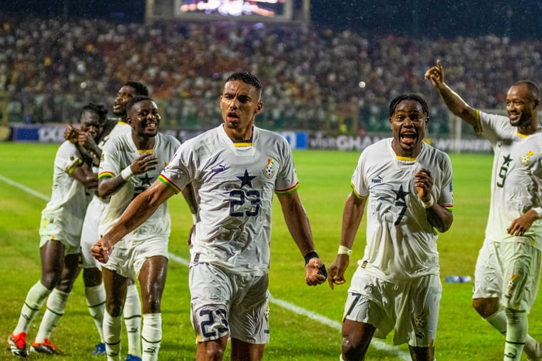 National Team Ghana celebration qualification Wolrd cup 2026 imago1046234115h
