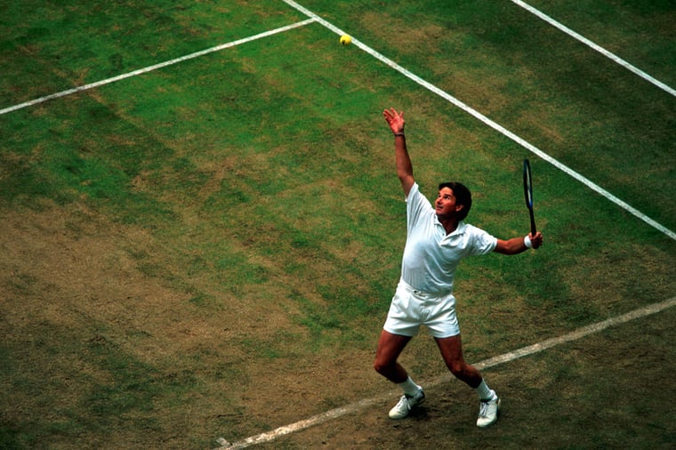 Jimmy Connors serves tennis Gerry Weber Open 1995