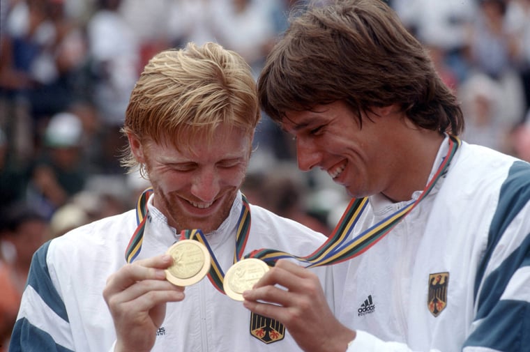 Boris Becker und Michael Stich Olympische Spiele 1992