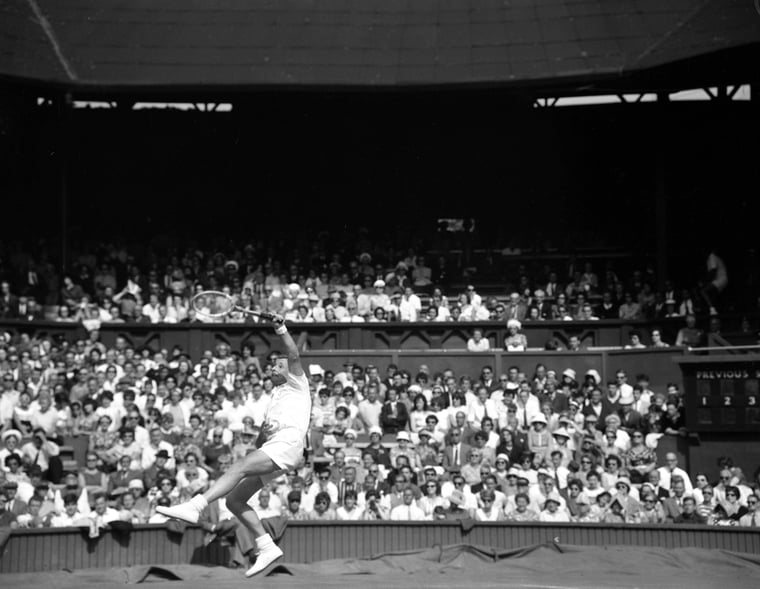 Rod Laver in action 1962 All England Lawn Tennis Championships