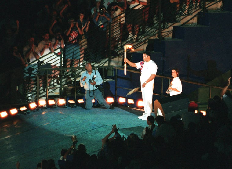 Muhammad Ali in atlanta at the olympics