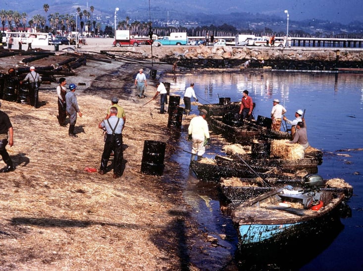 Ölpest in Santa Barbara Kalifornien in 1969