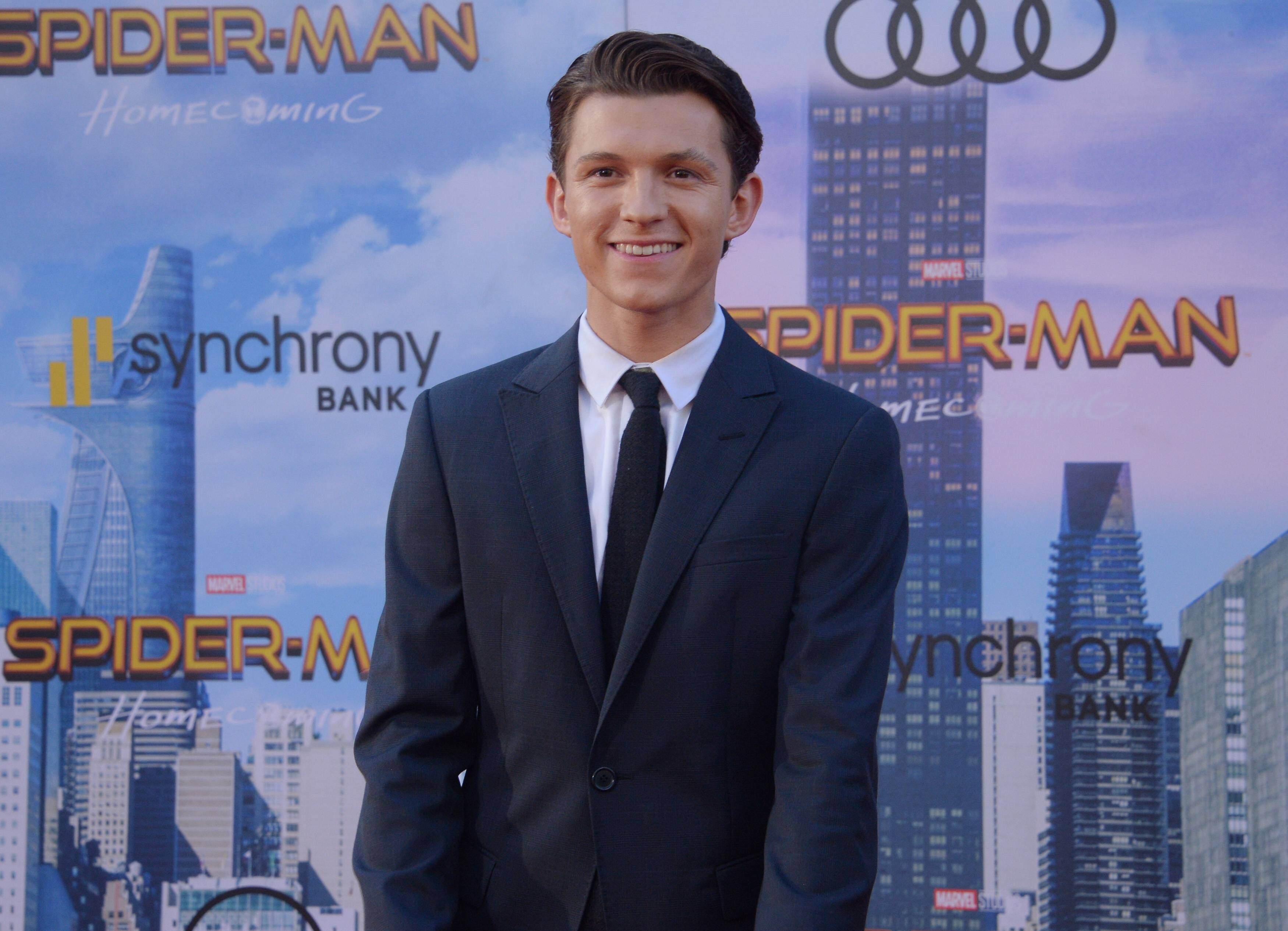 Cast member Tom Holland attends the premiere of the sci-fi motion picture Spider-Man: Homecoming.