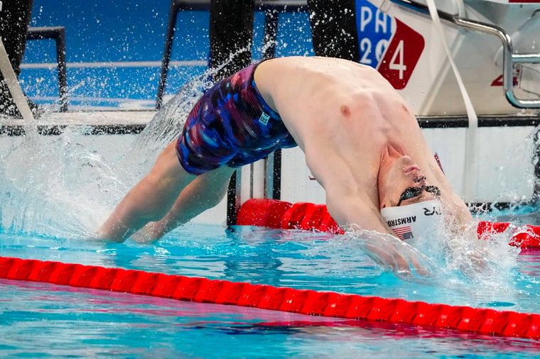 Hunter Armstrong 100m backstroke Paris 2024