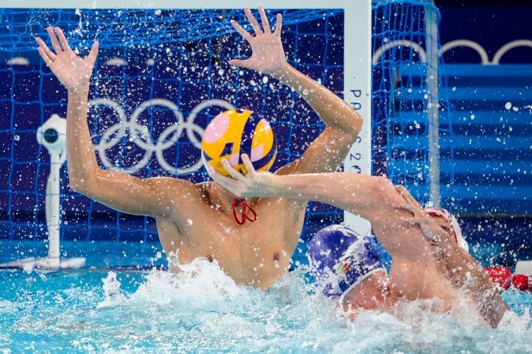 Torhüter Adrian Weinberg Wasserball Paris 2024