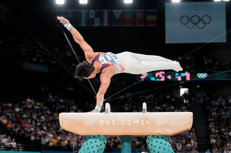 Loran de Munck pommel horse final Olympics 2024