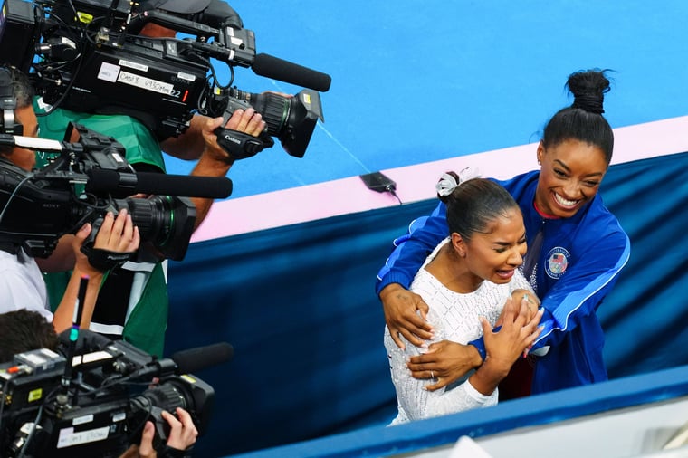 Jordan Chiles Simone Biles bronze medal Paris 2024