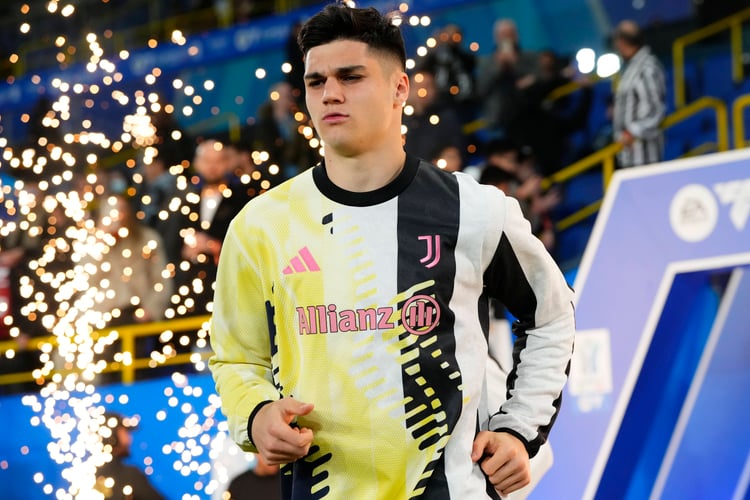 Photo of Vasilje Adzic during pre-season friendly with Juventus