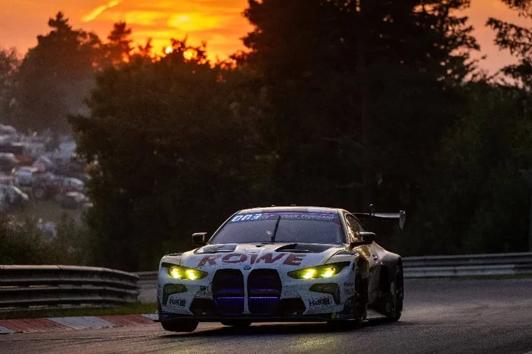 race-car-sunset-track-action