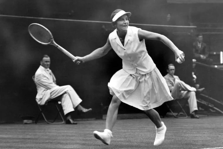 vintage-woman-tennis-player-action-shot
